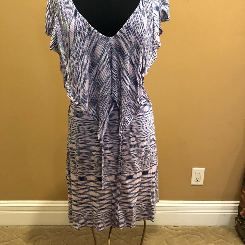 Elegant Blue and White Women's Dress